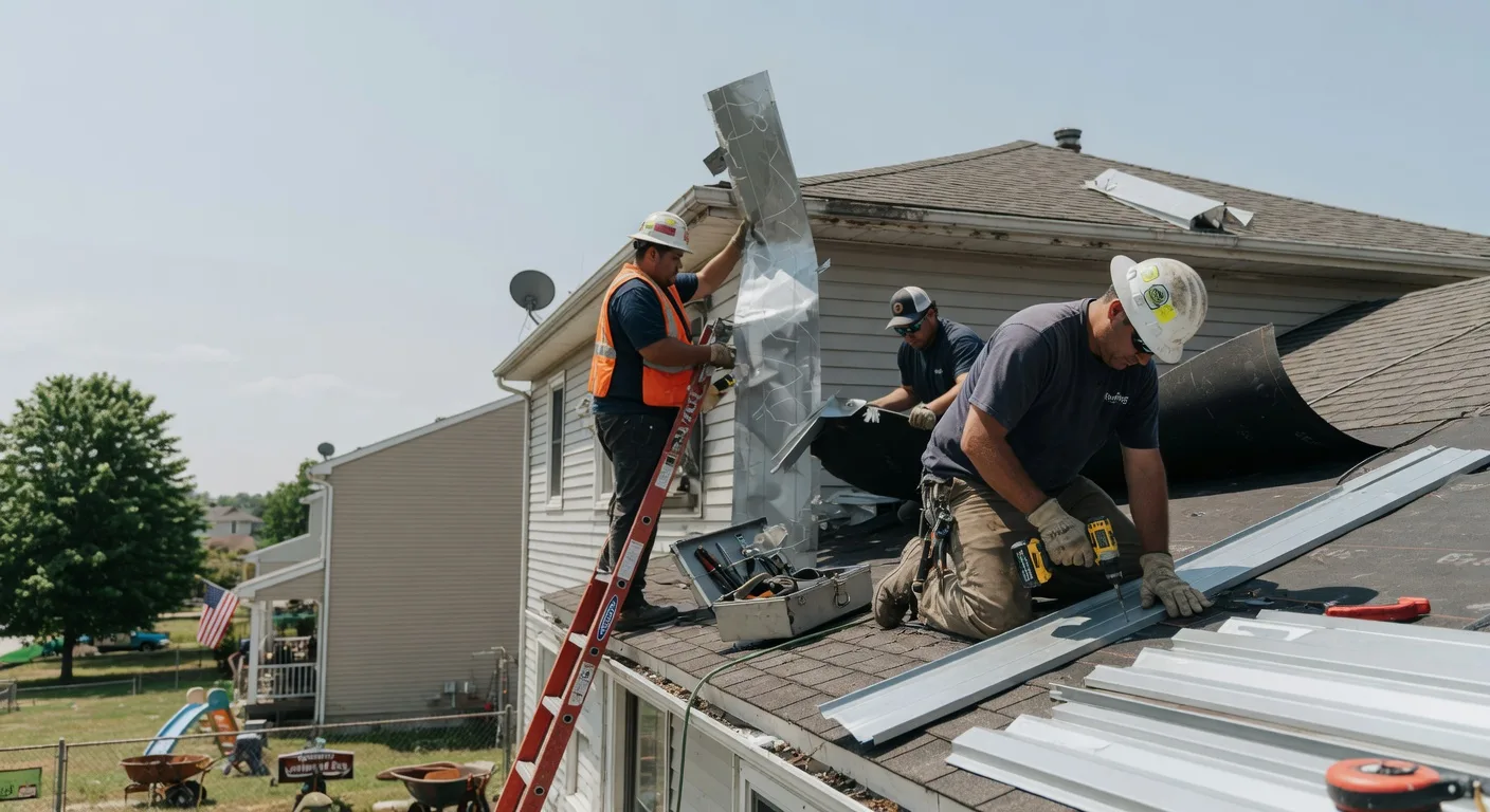 Storm Damage Metal Roof Repair in Hendersonville, NC